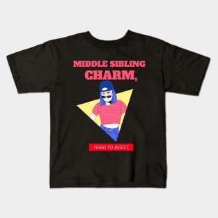 Middle children charm Kids T-Shirt